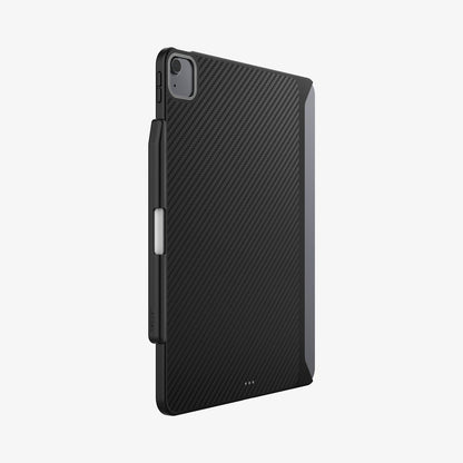 ACS07757 - iPad Air 11-inch (2024) Case Enzo Aramid in Black showing the back and partial side
