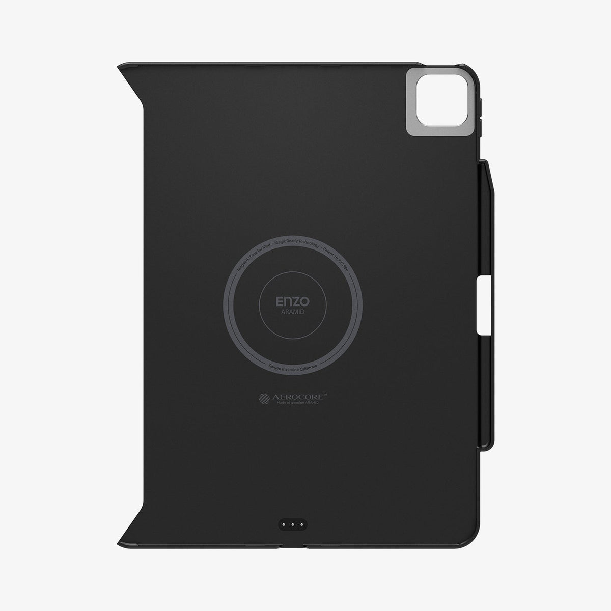 ACS07670 - iPad Air 13-inch (2024) Case Enzo Aramid in Black showing the half of the inner case