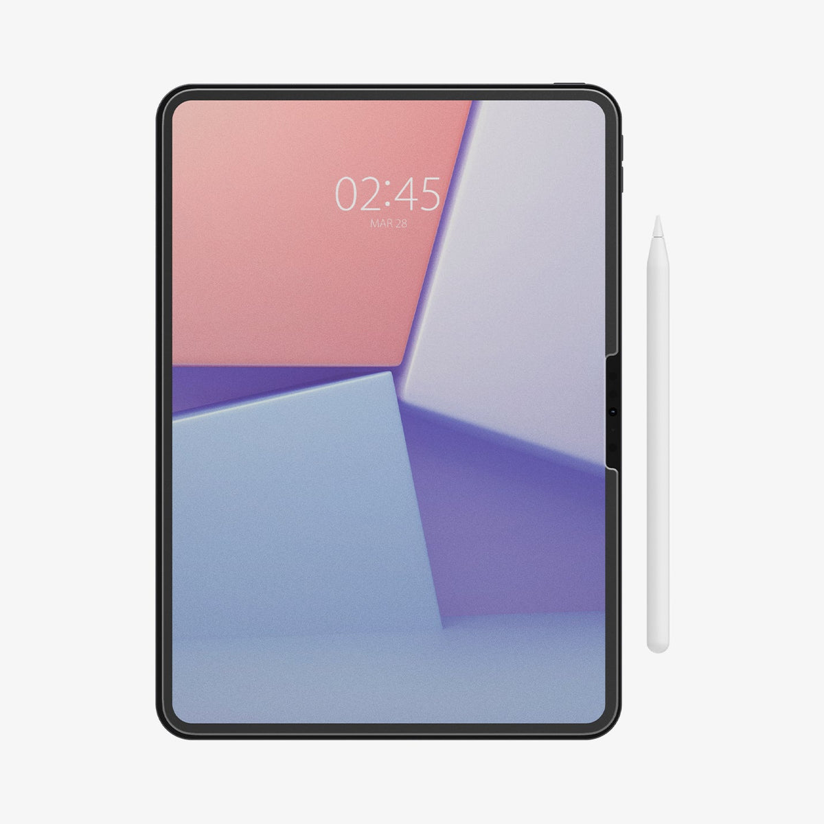 AGL07789 - iPad Pro 11-inch Paper Touch EZ Fit in Clear showing the front with pencil next to device