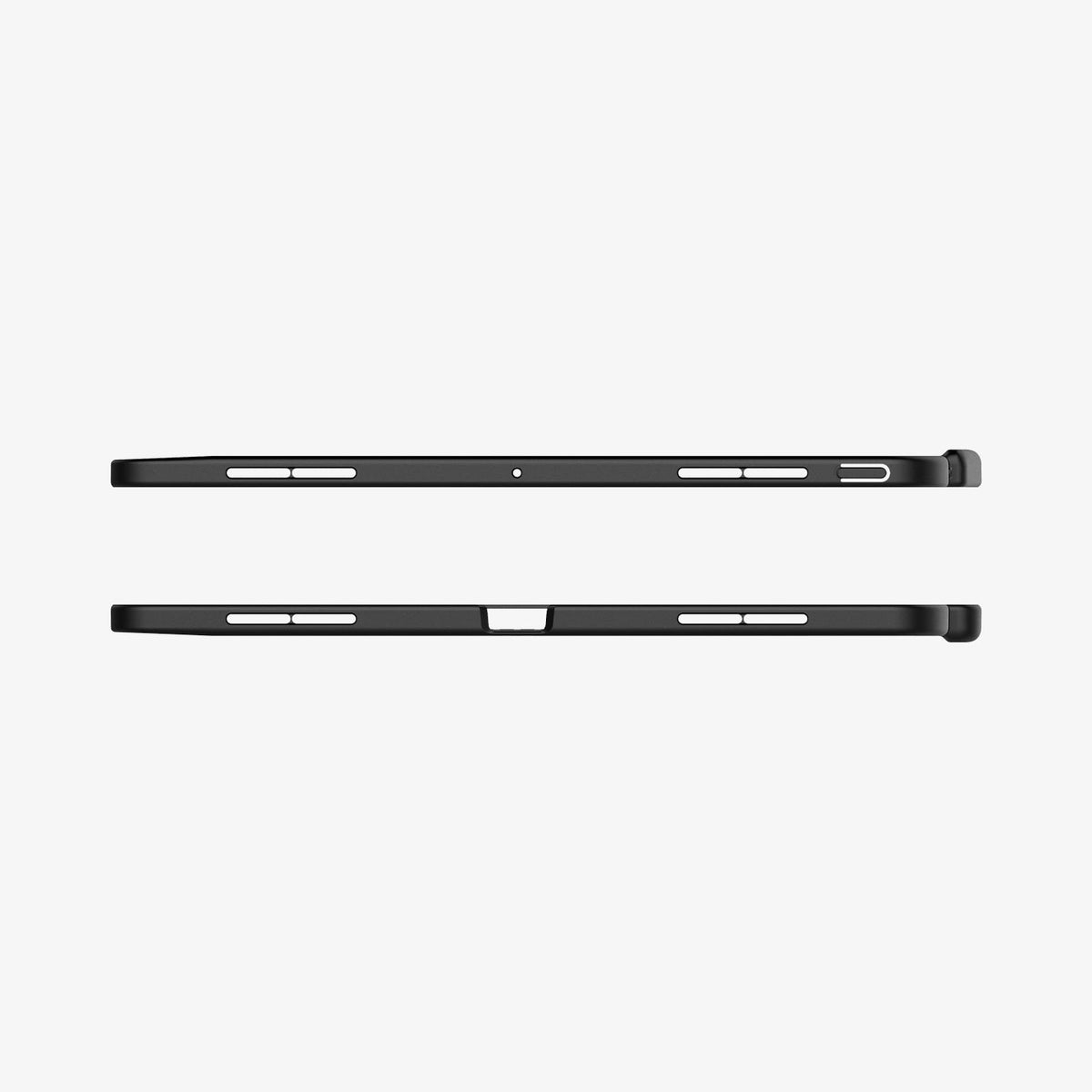 ACS07019 - iPad Pro 11-inch (2024) Case Enzo Aramid in Black showing the top and bottom