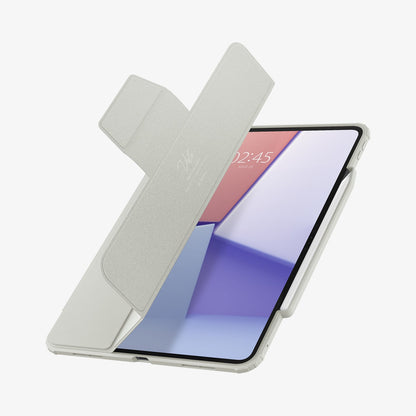 ACS07014 - iPad Pro 12.9-inch Case Air Skin Pro in Gray showing the front with cover half open