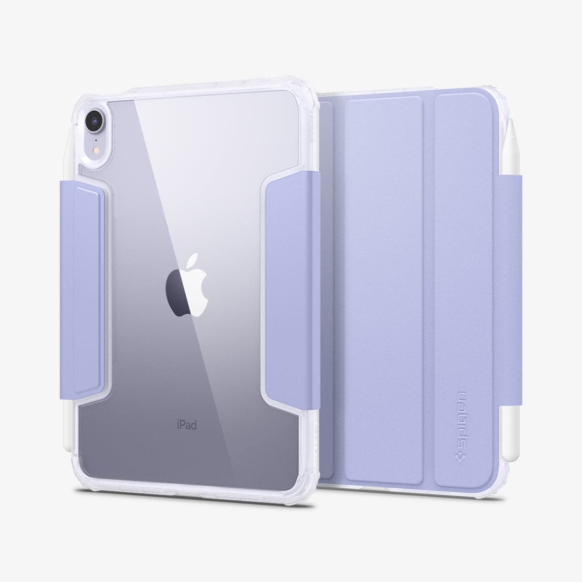 ACS03897 - iPad Mini 6 Case Ultra Hybrid Pro in lavender showing the back and front