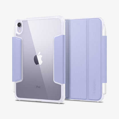 ACS03897 - iPad Mini 6 Case Ultra Hybrid Pro in lavender showing the back and front