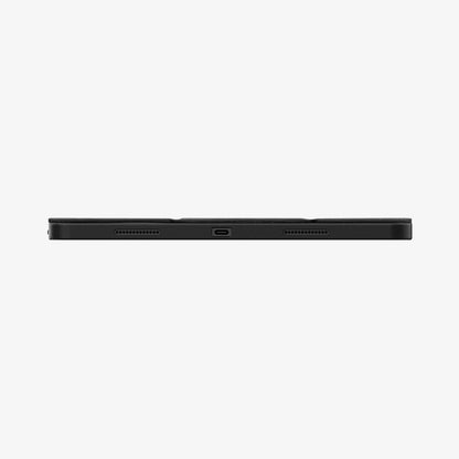ACS03434 - iPad Pro 12.9" (2022/2021) Case Urban Fit in black showing the bottom with precise cutouts