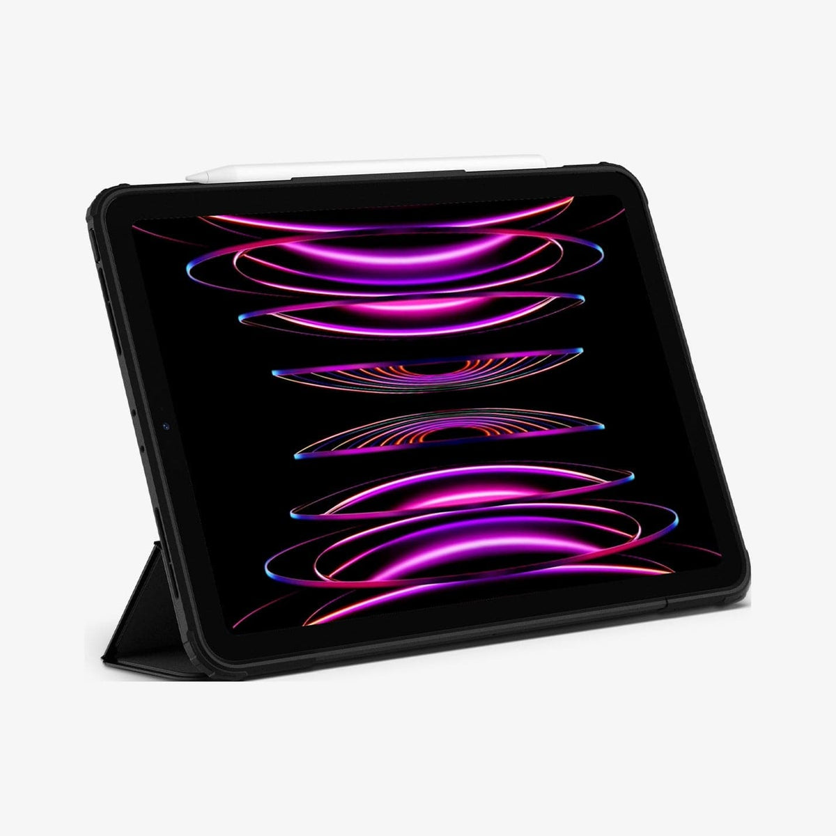 ACS03655 - iPad Pro 11" (2022/2021/2020/2018) Case Ultra Hybrid Pro showing the front with device propped up by built in kickstand