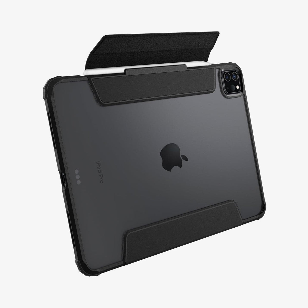 ACS03655 - iPad Pro 11" (2022/2021/2020/2018) Case Ultra Hybrid Pro showing the back and bottom with cover flap open
