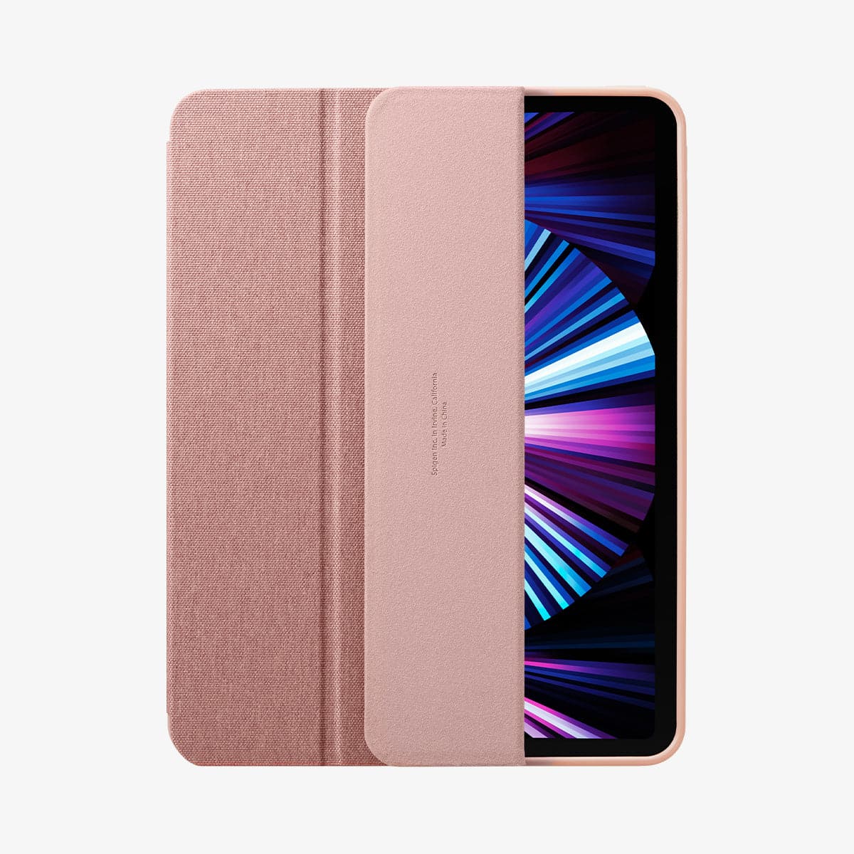 ACS01055 - iPad Pro 11" Case Urban Fit in rose gold showing the front with cover half open