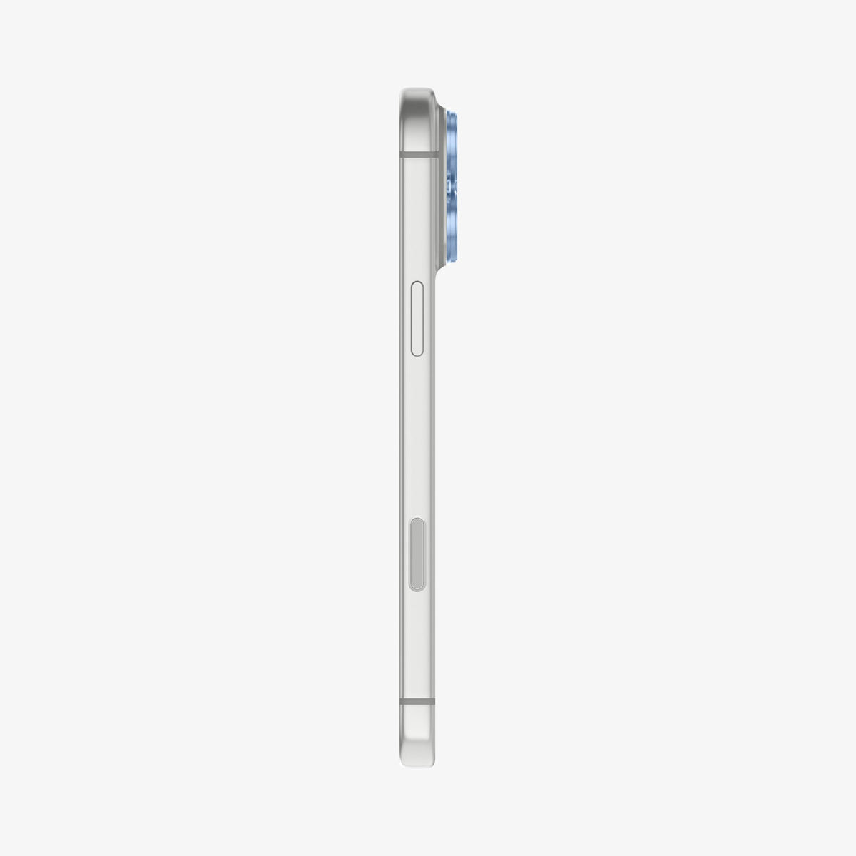 AGL12041 - iPhone 18 Pro Max Optik Pro XL EZ Fit Lens Protector in Glacier showing the slim profile of the installed lens protector from the side.