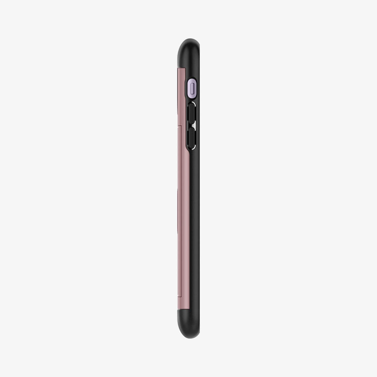 076CS27437 - iPhone 11 Case Slim Armor CS in rose gold showing the side with volume controls