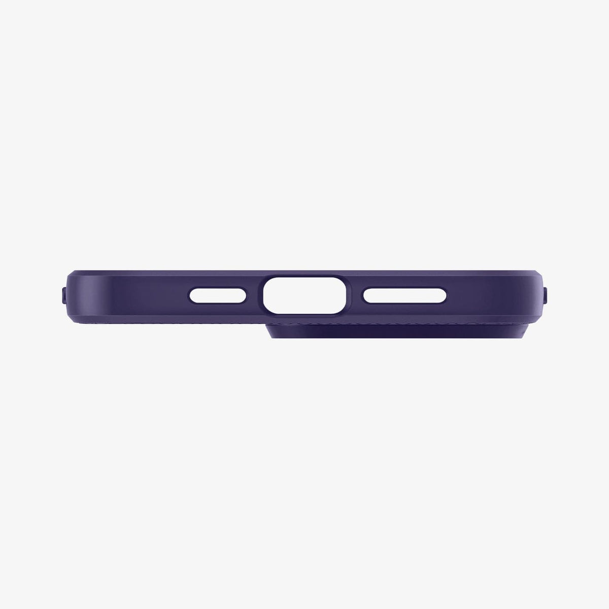 ACS05578 - iPhone 14 Pro Case Liquid Air in deep purple showing the bottom with precise cutouts