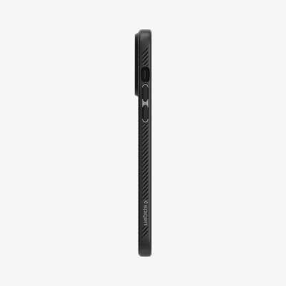 ACS04813 - iPhone 14 Pro Max Case Liquid Air in matte black showing the side with volume controls