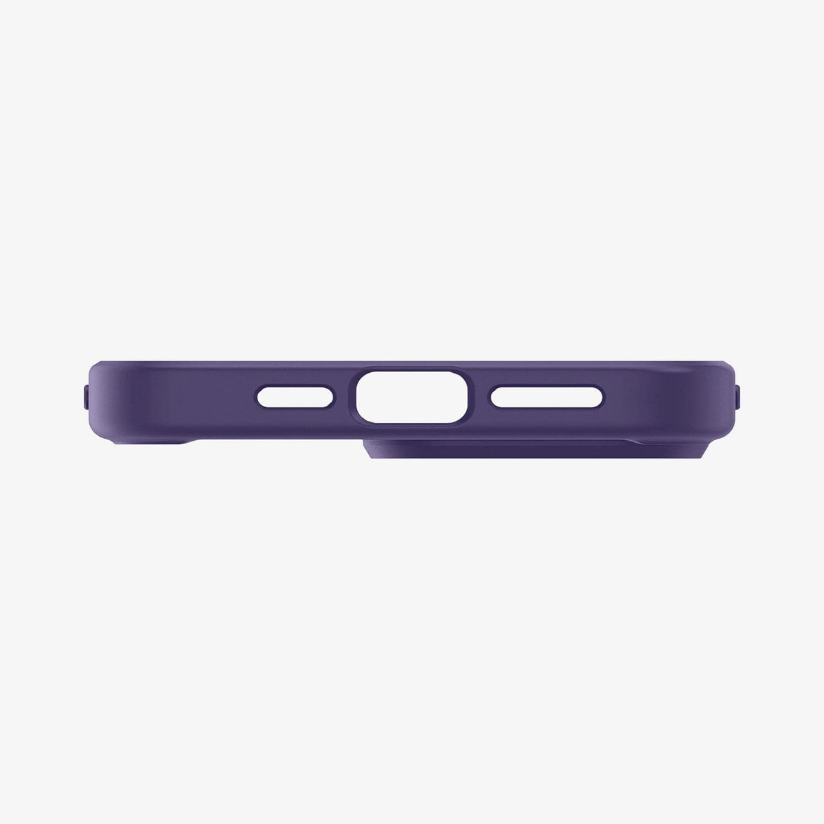 ACS05577 - iPhone 14 Pro Case Ultra Hybrid in deep purple showing the bottom with precise cutouts