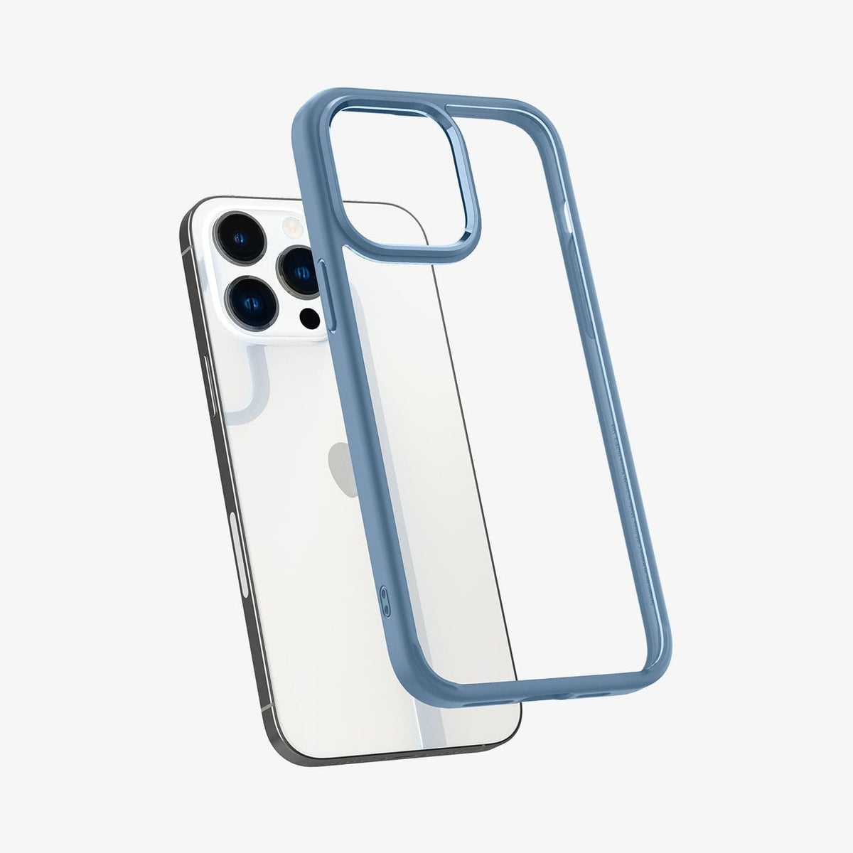 ACS04964 - iPhone 14 Pro Case Ultra Hybrid in sierra blue showing the back slightly hovering away from device