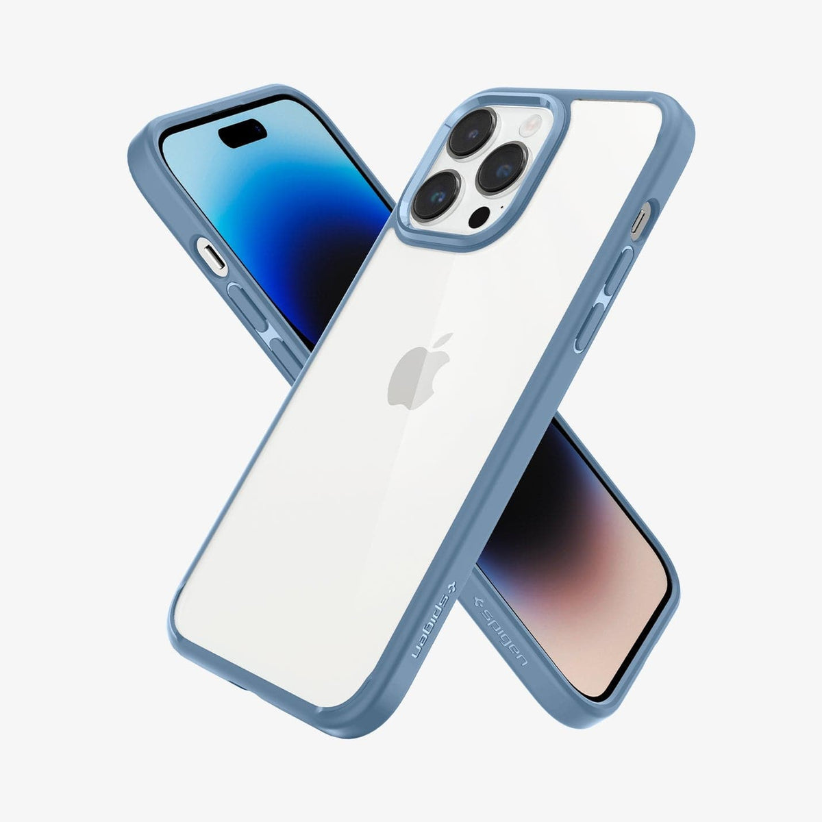 ACS04964 - iPhone 14 Pro Case Ultra Hybrid in sierra blue showing the back, sides and front