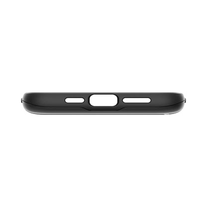 ACS05058 - iPhone 14 Case Slim Armor CS in black showing the bottom with precise cutouts