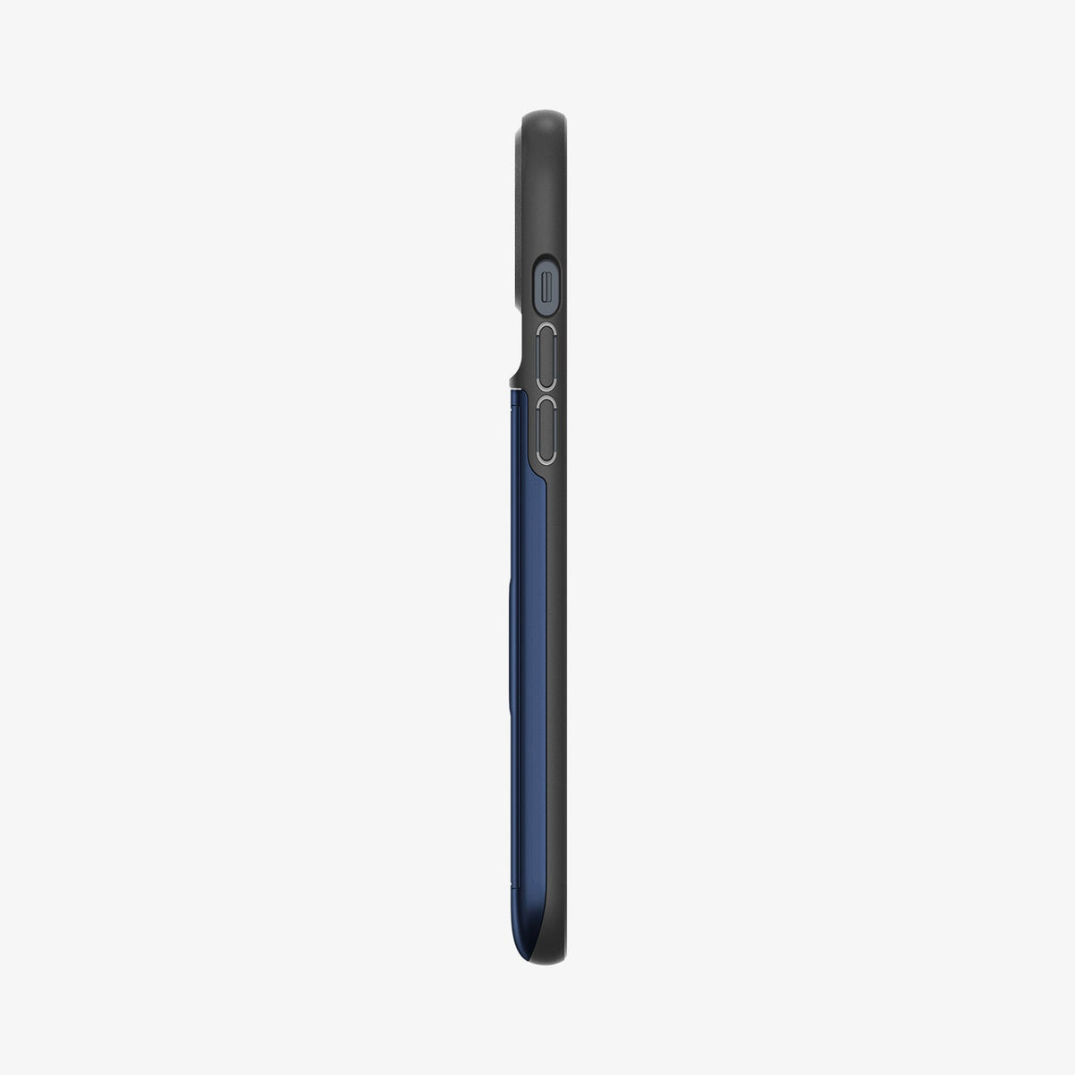 ACS05060 - iPhone 14 Case Slim Armor CS in navy blue showing the side with volume controls