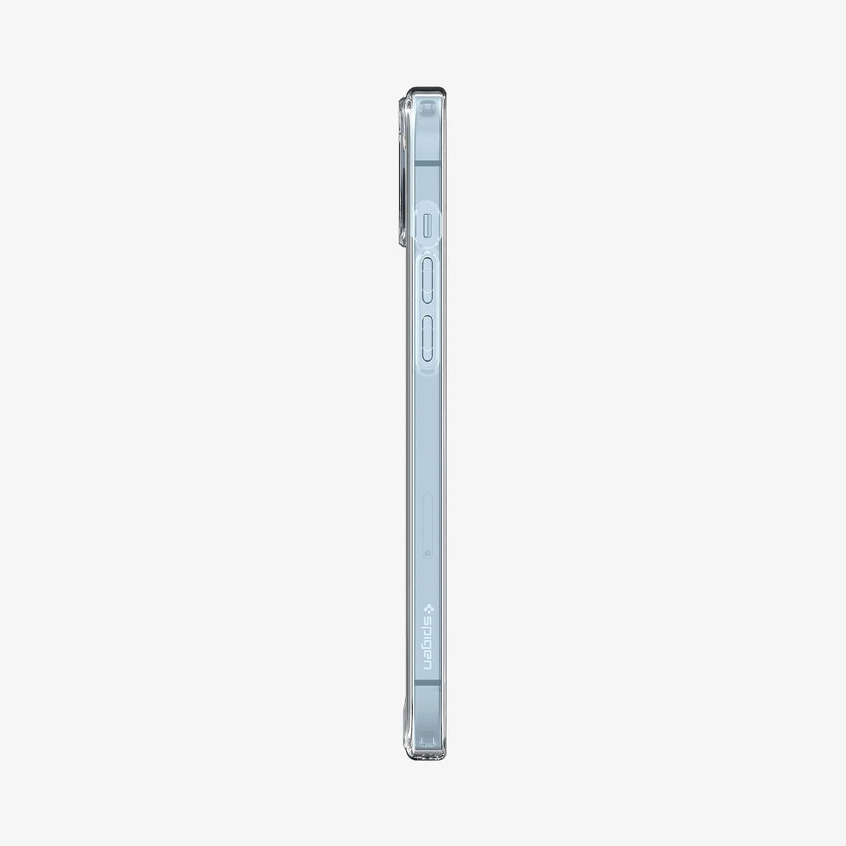 ACS04894 - iPhone 14 Plus Case Ultra Hybrid in crystal clear showing the side with volume controls