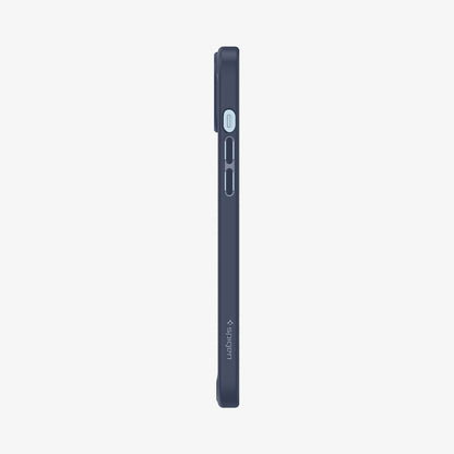 ACS05045 - iPhone 14 Case Ultra Hybrid in navy blue showing the side with volume controls