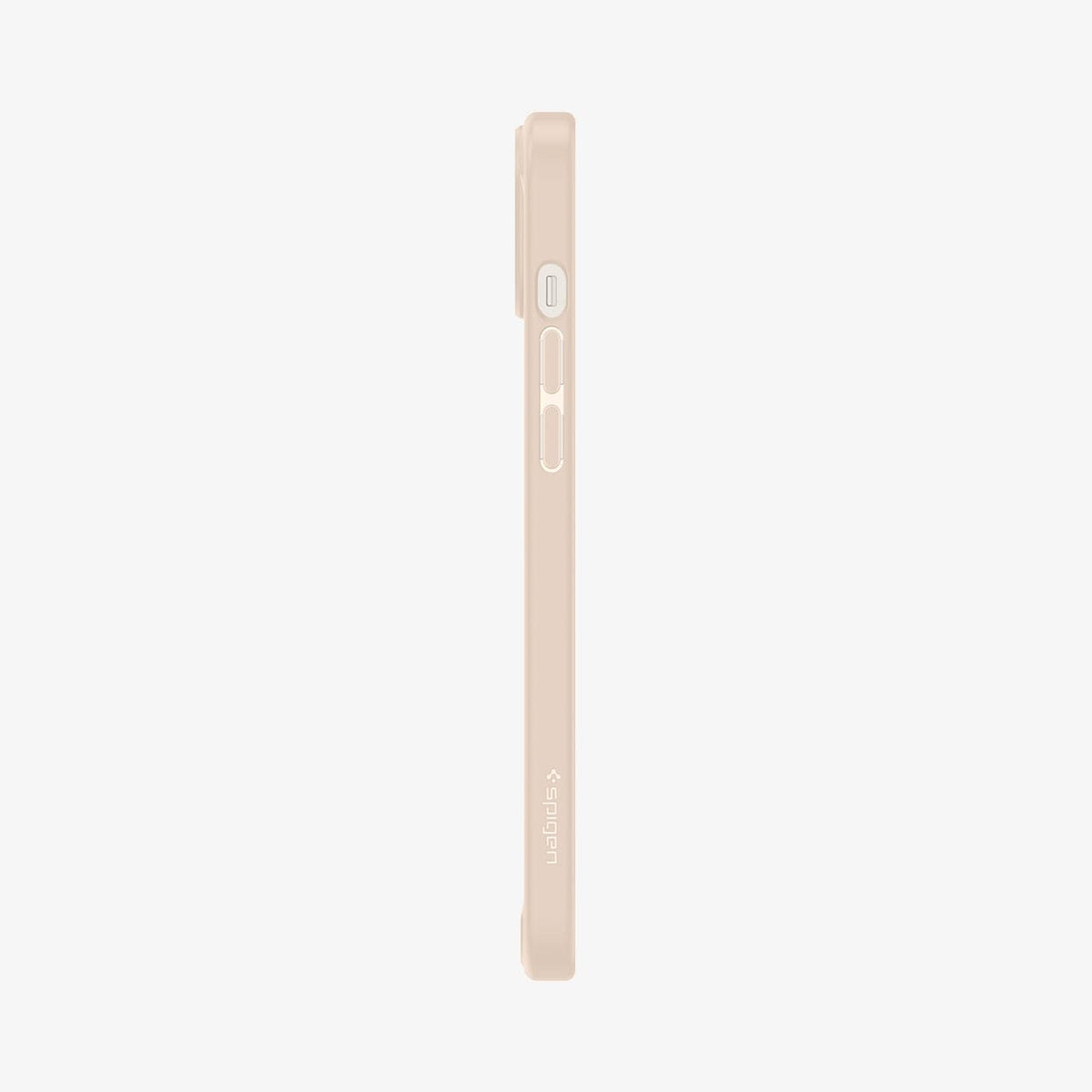 ACS04898 - iPhone 14 Plus Case Ultra Hybrid in sand beige showing the side with volume controls