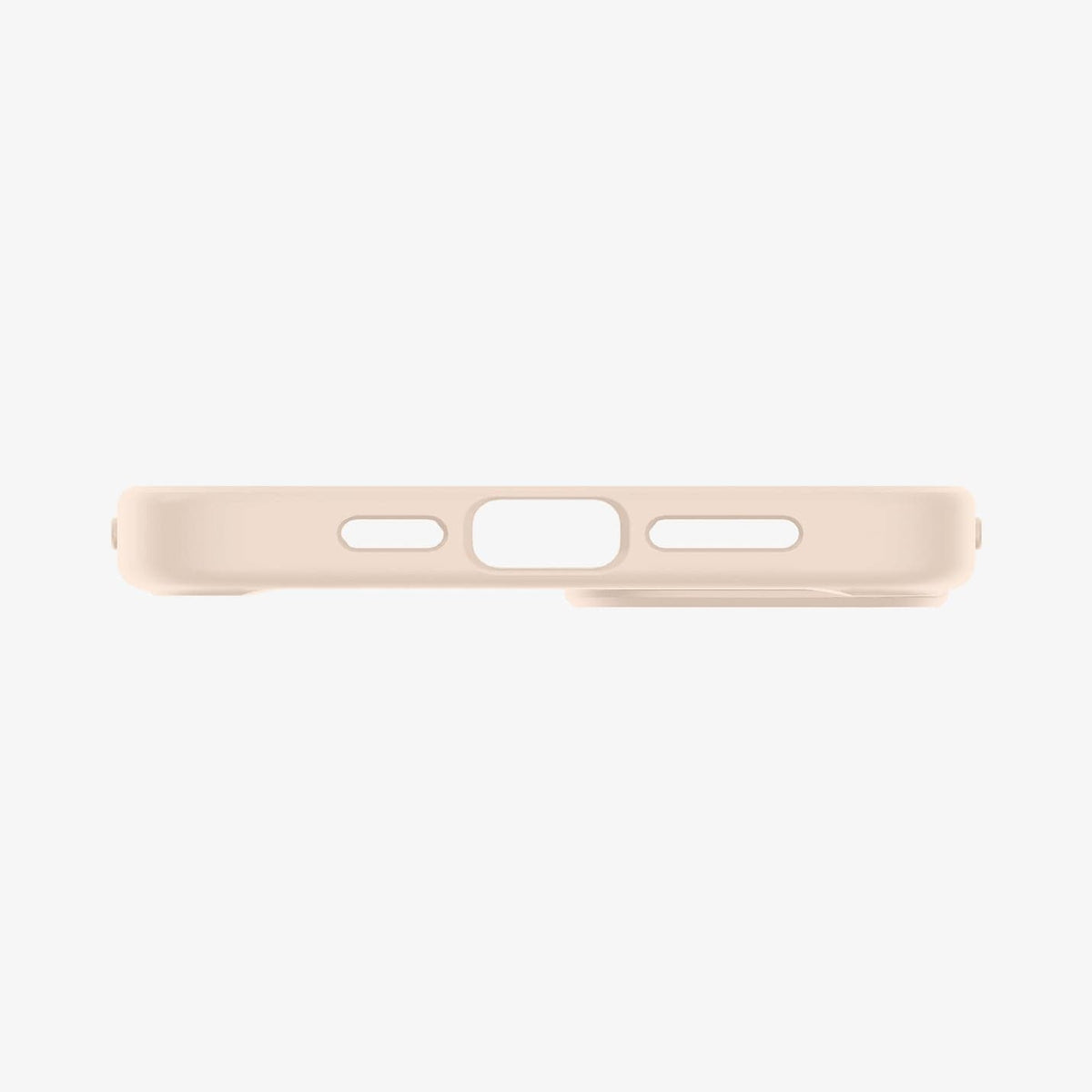 ACS04898 - iPhone 14 Plus Case Ultra Hybrid in sand beige showing the bottom with precise cutouts