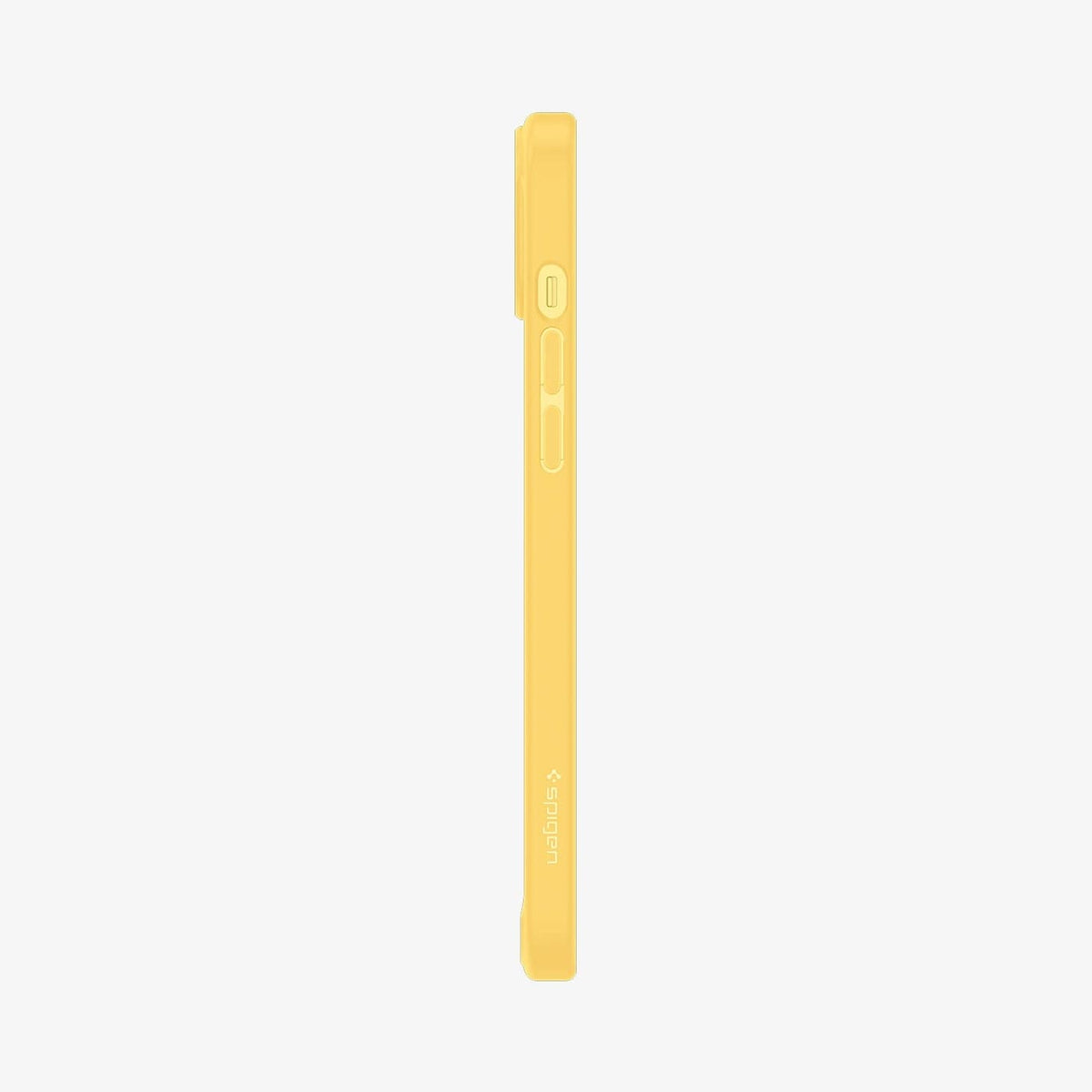ACS06272 - iPhone 14 Case Ultra Hybrid in butter yellow showing the side with volume controls