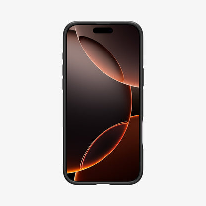 ACS08021 - iPhone 16 Pro Max Sand Blast in Matte Black showing the front