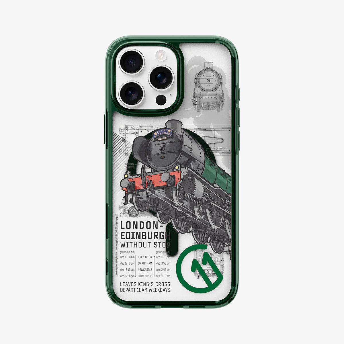 ACS09810 - iPhone 16 Pro Max Case c11 Series Scotsman Fir Edition (MagFit) in Scotsman Fir showing the back