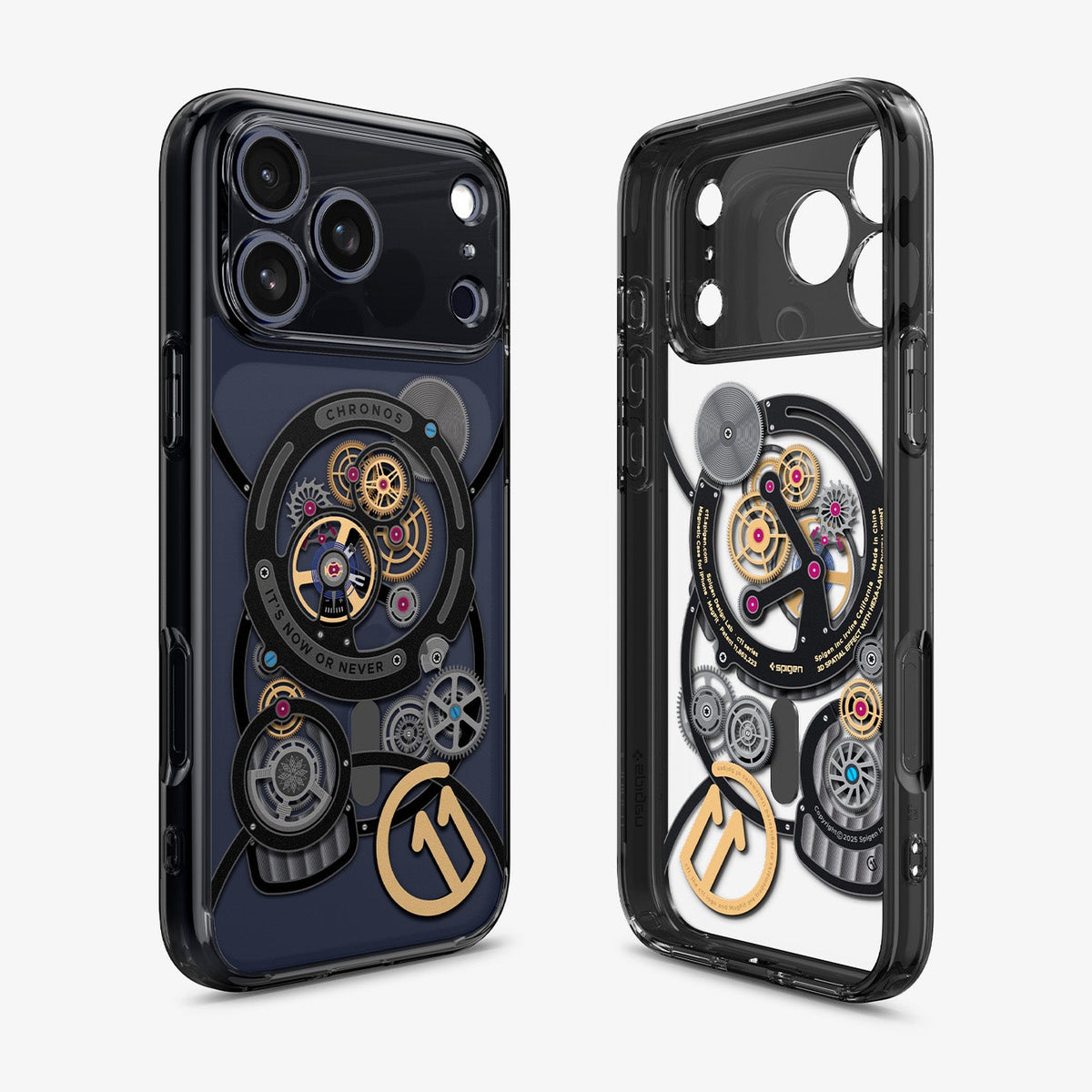 ACS10408 - iPhone 17 Pro Series Case c11 Series Chronos Edition (MagFit) showing the back, sides and inside of case