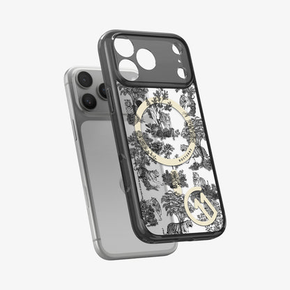 ACS11384 - iPhone 17 Pro in c11 Nocturn series showing the back hovering over an iPhone