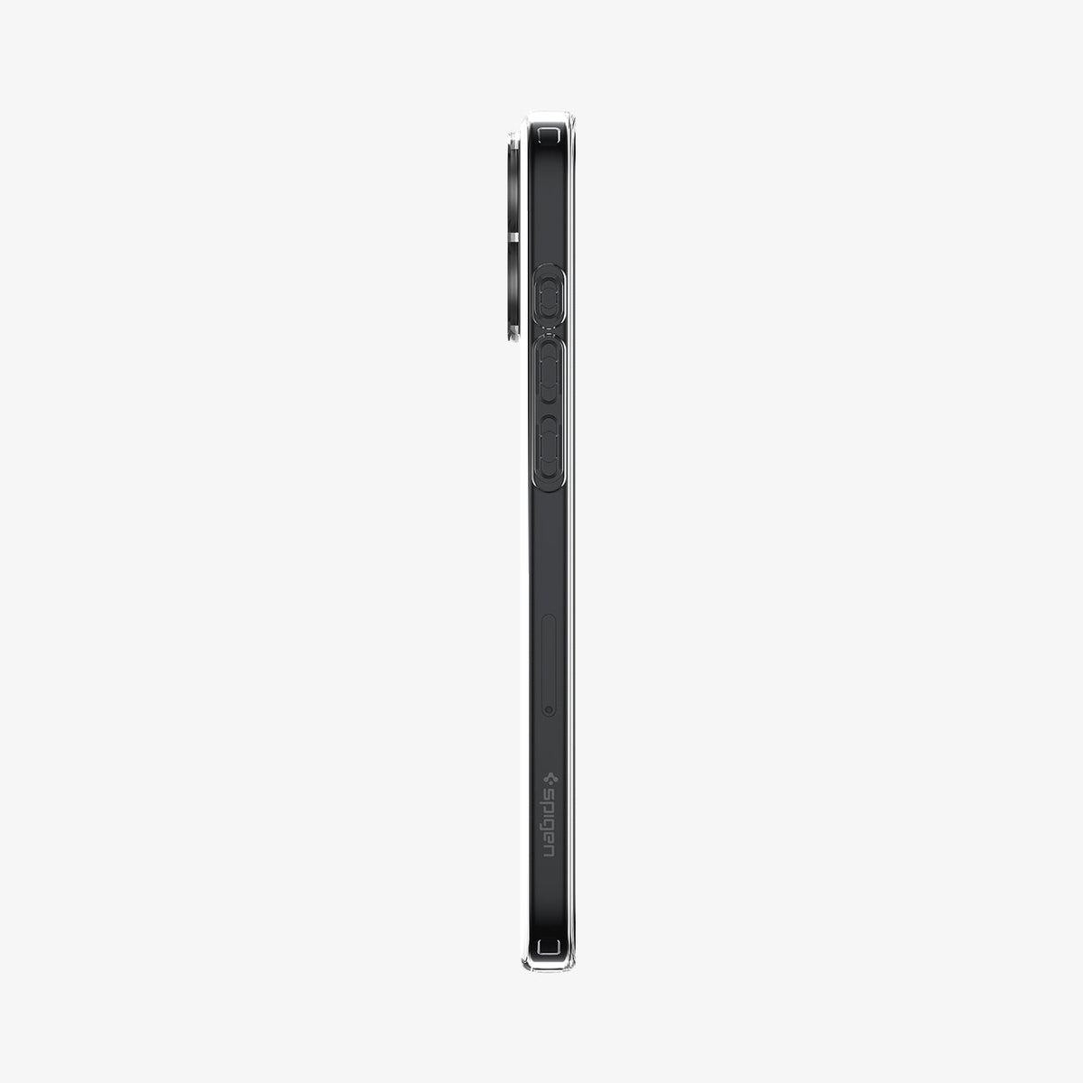 ACS08064 - iPhone 16 Plus Case Liquid Crystal in Crystal Clear showing the side