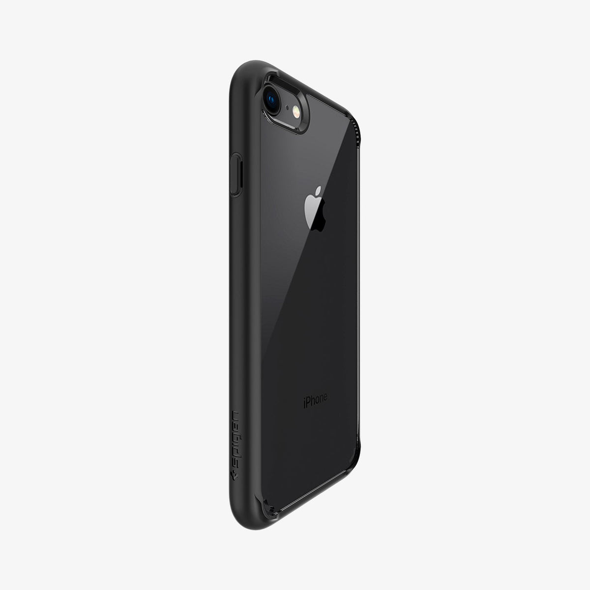 042CS20926 - iPhone SE Ultra Hybrid case in black showing the angled side