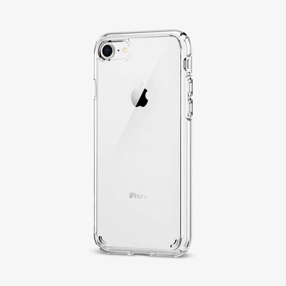 042CS20927 - iPhone 8 Series Ultra Hybrid Case in Crystal Clear showing the back, partial side