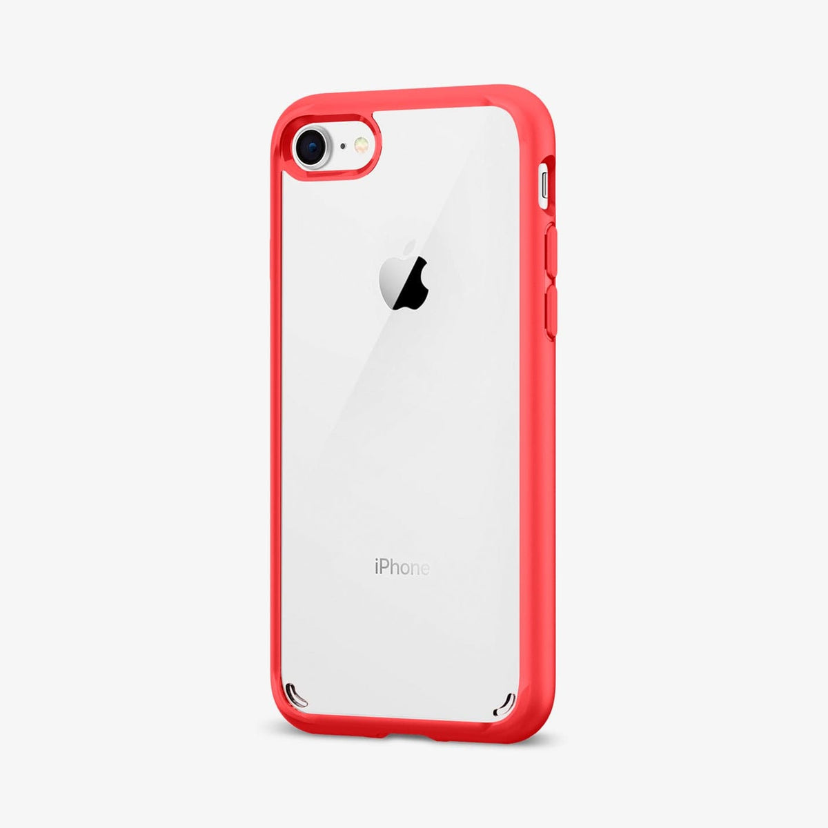 042CS21724 - iPhone 7 Series Ultra Hybrid Case in Red showing the back, partial side