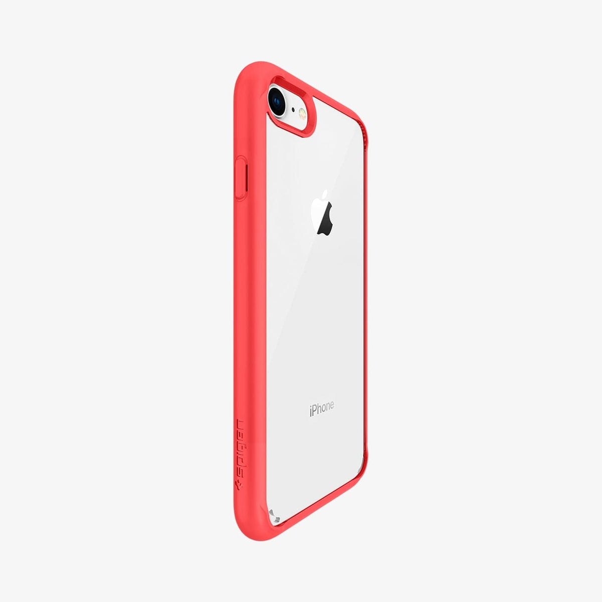 042CS21724 - iPhone 8 Series Ultra Hybrid Case in Red showing the back and side