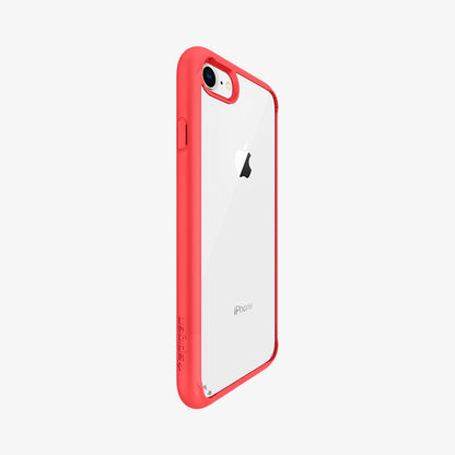 042CS21724 - iPhone 7 Series Ultra Hybrid Case in Red showing the back and side