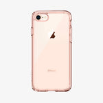 042CS20924 - iPhone SE Ultra Hybrid case in rose crystal showing the back