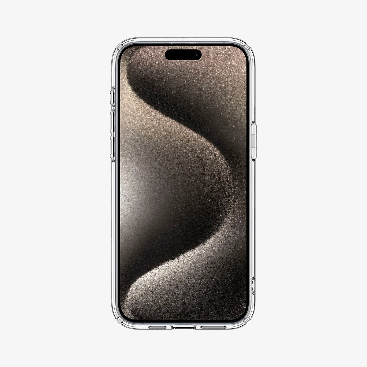ACS07216 - iPhone 15 Pro Case Ultra Hybrid Zero One (MagFit) in Zero One Natural Titanium showing the front