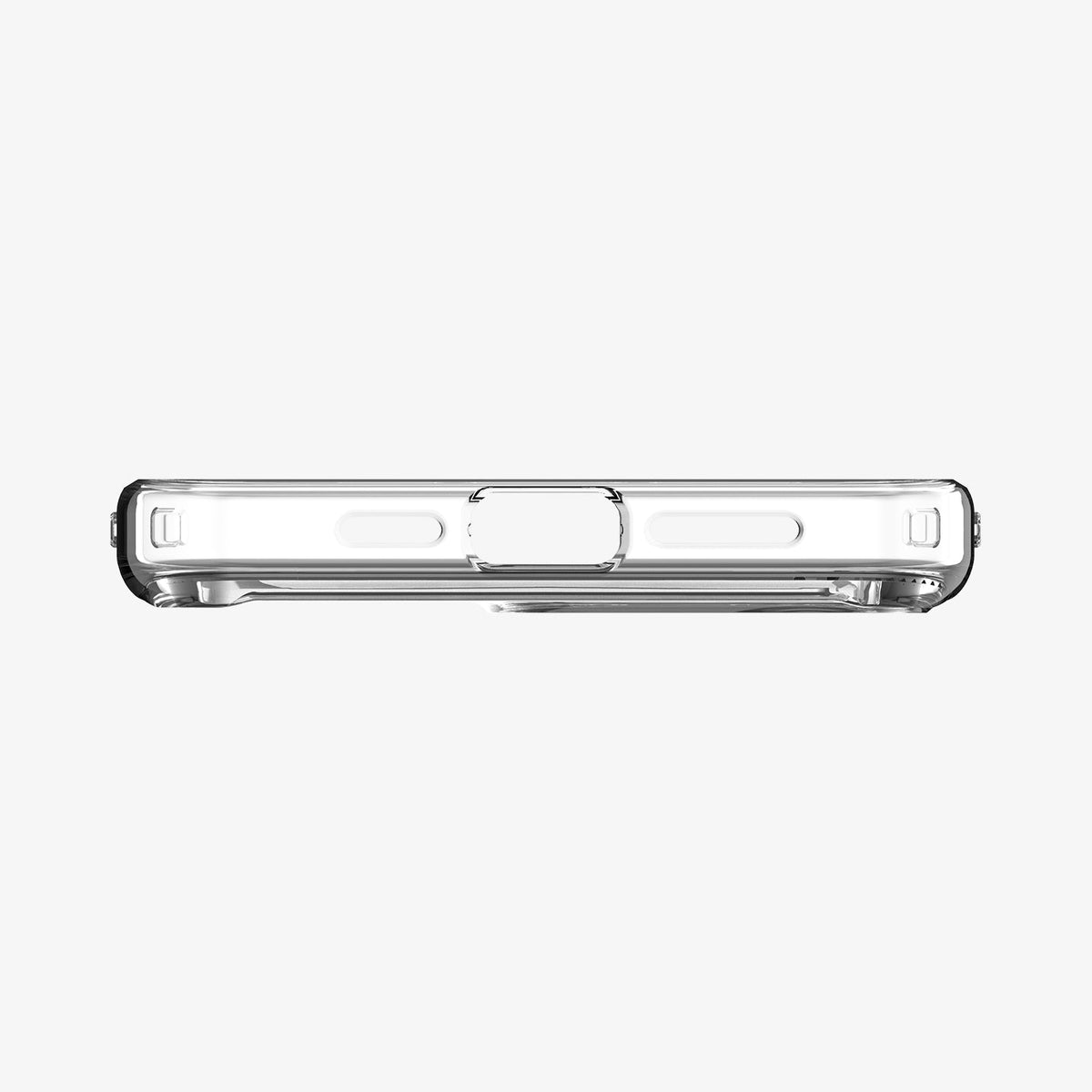 ACS06722 - iPhone 15 Pro Case Ultra Hybrid S (MagFit) in crystal clear showing the bottom