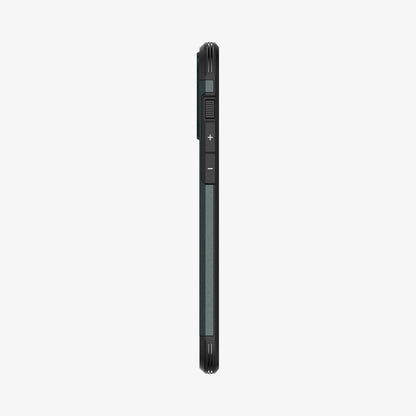 ACS06735 - iPhone 15 Pro Case Tough Armor (MagFit) in abyss green showing the side