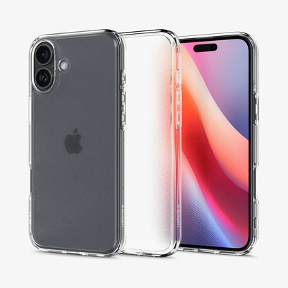 ACS08199 - iPhone 16 Case Ultra Hybrid in Frost Clear showing the back, partial sides, inner side and front