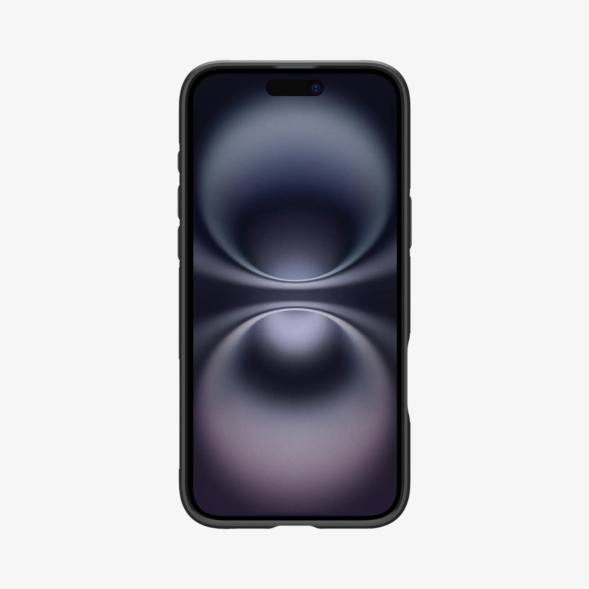ACS08219 - iPhone 16 Sand Blast in Matte Black showing the front