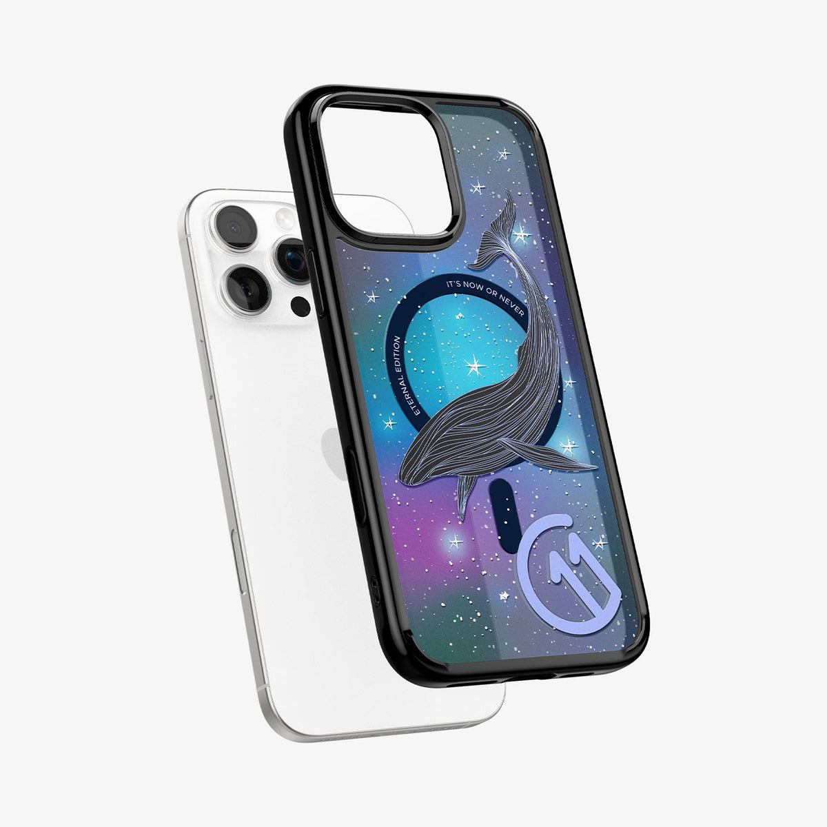 ACS09302 - iPhone 16 Pro Case c11 Series Eternal Edition (MagFit) in Eternal showing the back hovering in front the device