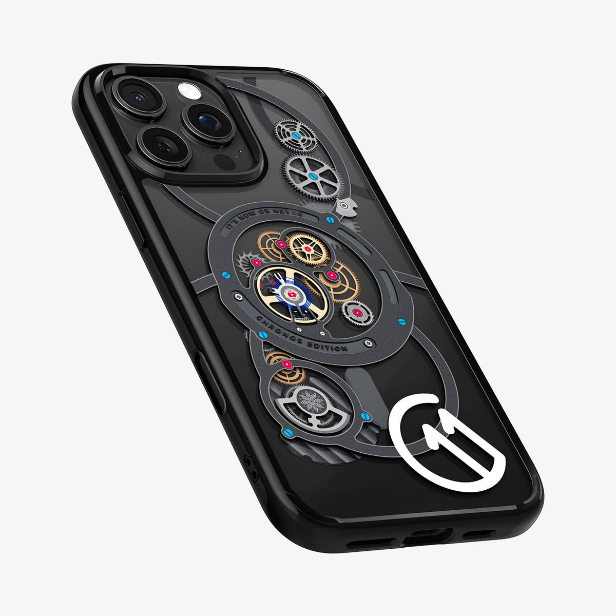 ACS09193 - iPhone 16 Pro Case c11 Series Chronos Edition (MagFit + Camera Control) in Chronos showing the back, partial side and bottom