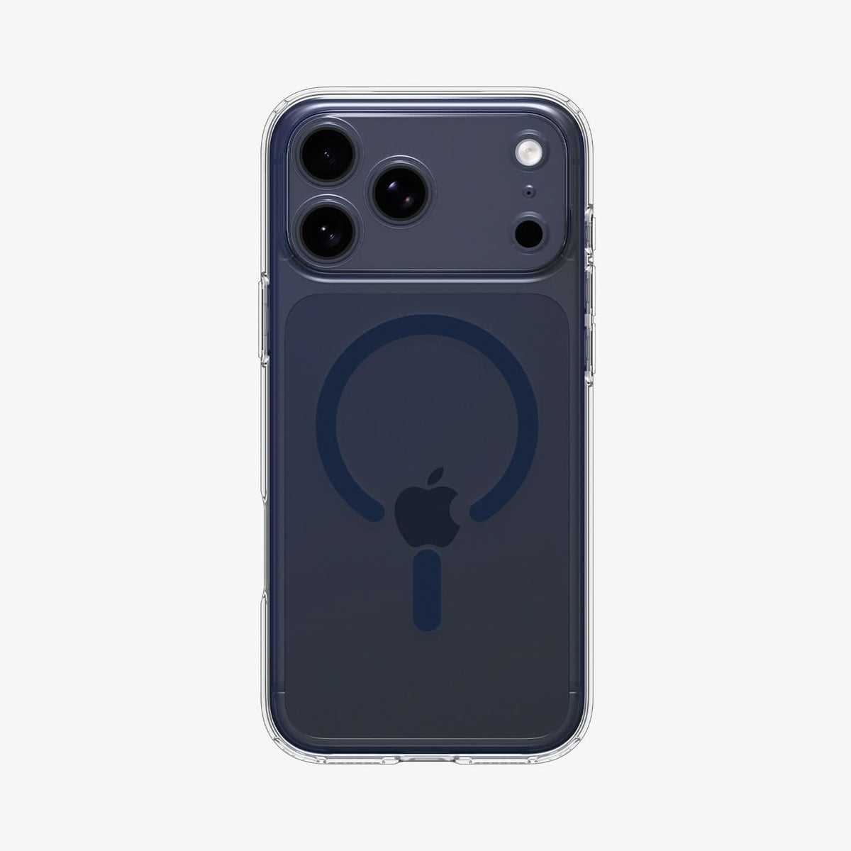 ACS10953 - iPhone 17 Pro Max Ultra Hybrid (MagFit) in Clear Deep Blue showing the back