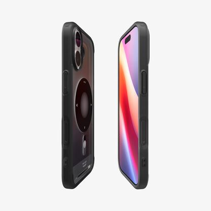 ACS10092 - iPhone 17 Ultra Hybrid Classic (MagFit) in Classic Black showing the partial front, partial back and sides
