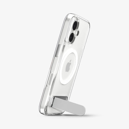 ACS09981 - iPhone 17 Case Ultra Hybrid S (MagFit) showing the back with device propped up by kickstand