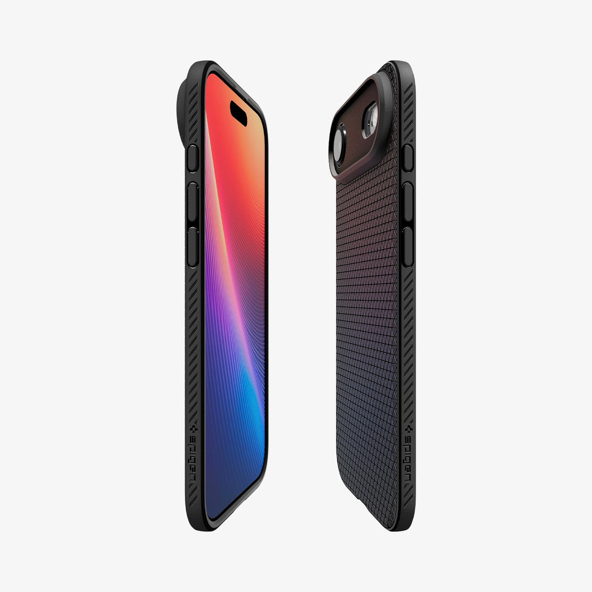 ACS09922 - iPhone 17 Air Liquid Air in Matte Black showing the partial back, partial front and sides