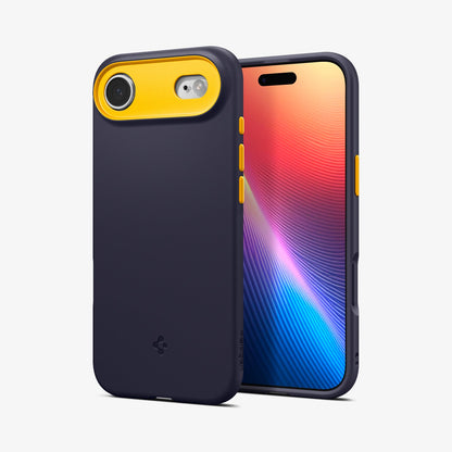 ACS09931 - iPhone 17 Air Case Nano Pop (MagFit) in blueberry navy showing the back and front
