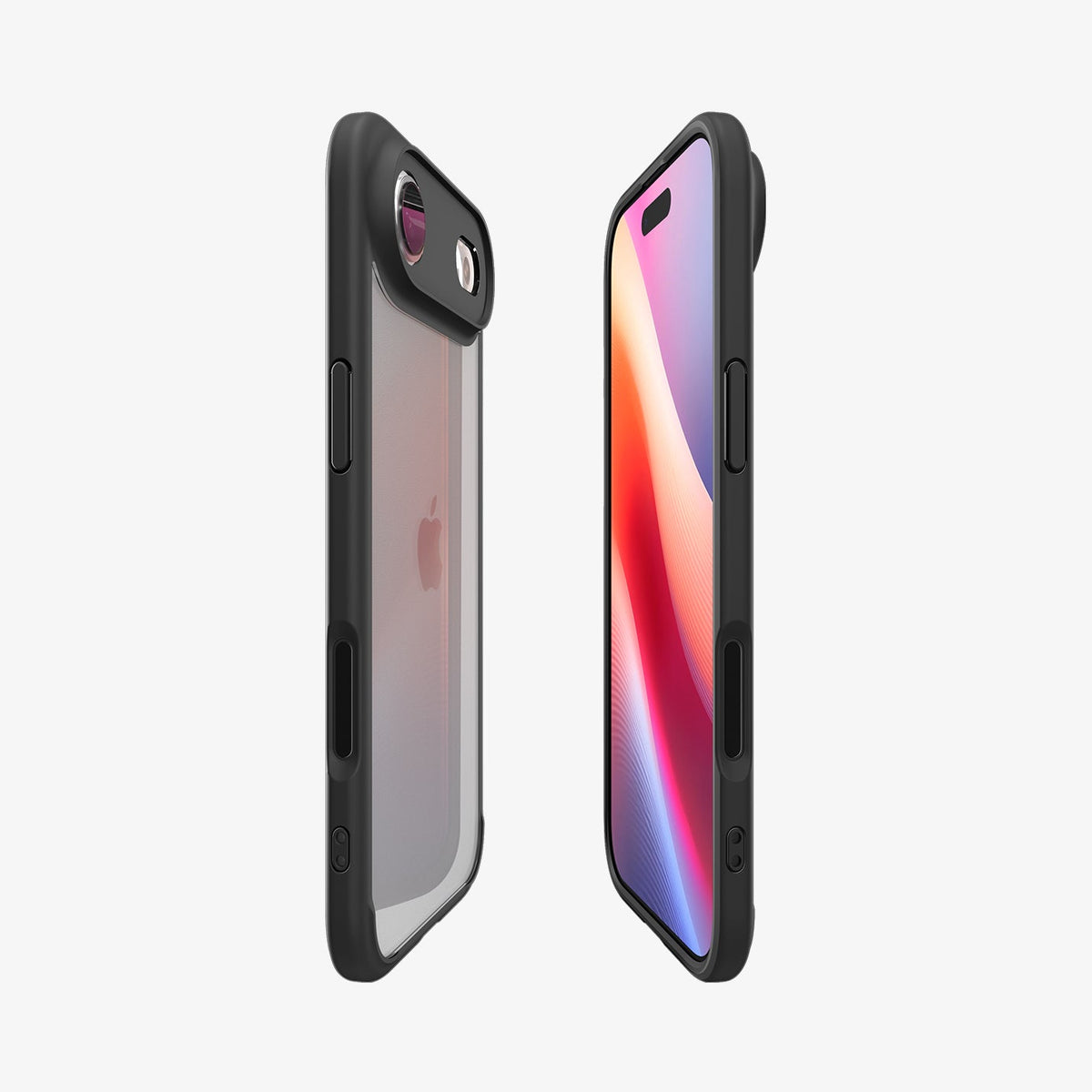 ACS10050 - iPhone 17 Air Ultra Hybrid in Matte Black showing the partial front, partial back and sides