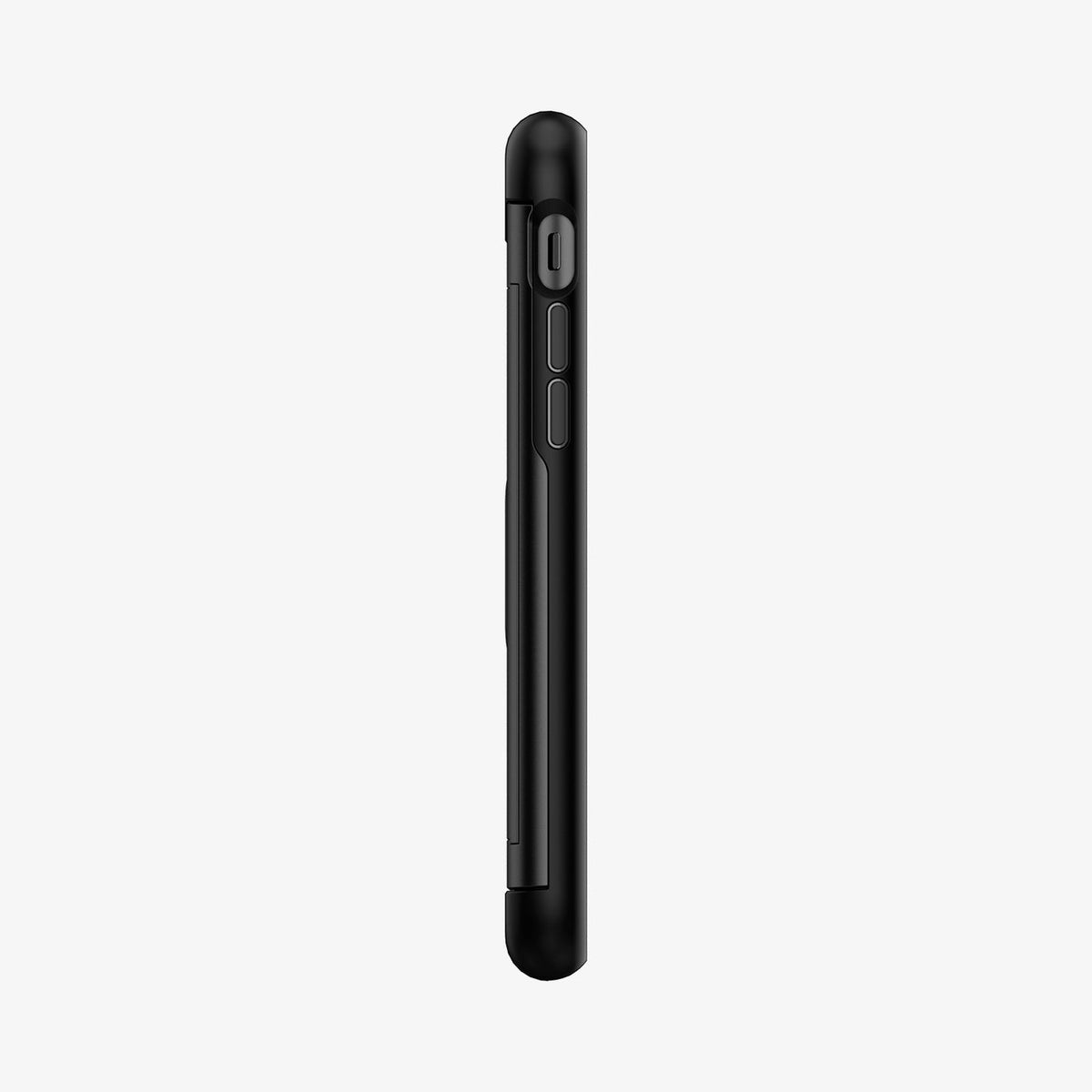 042CS20455 - iPhone SE Slim Armor CS case in black showing the side